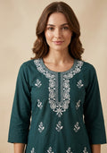 Teal Meadow Kurti